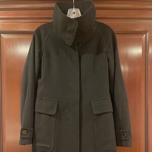 Burberry London Women's Wool & Cashmere Coat - SIZE 2 - BLACK.